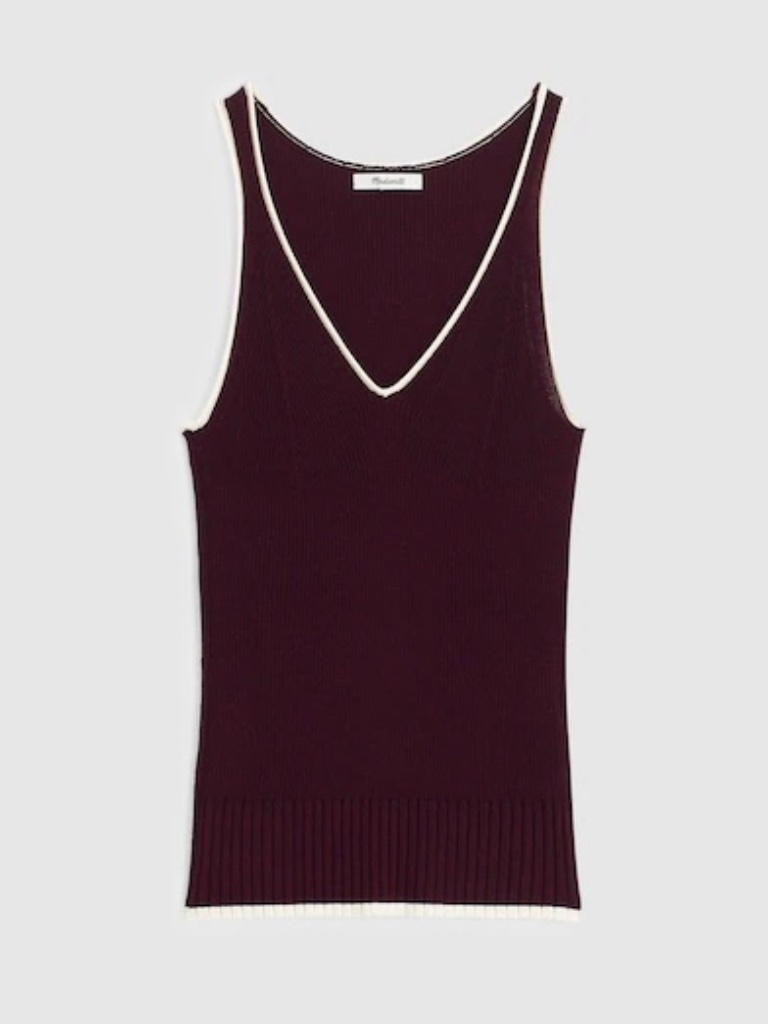Madewell Xl Merino-Silk Blend Sleeveless Sweater.